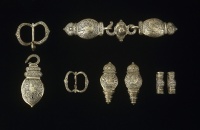 Zapinki i okucia pendentu, Szczecin (?), ok. 1600