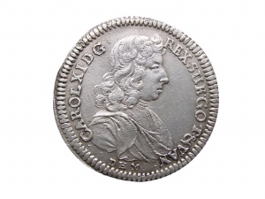 Gulden (2/3 talara), Karol XI, 1687, mennica Szczecin, srebro, ø 40,2 mm