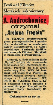 Wycinek z „Kuriera Szczecińskiego” nr 210 z 1969