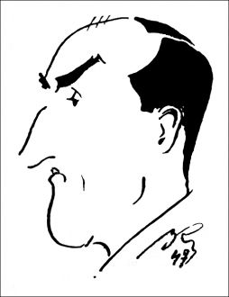 Karykatura aktora Jana Daszewskiego (1947)