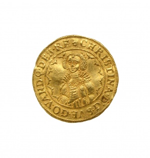 Dukat, Krystyna, 1641, mennica Szczecin, złoto, ø 23 mm