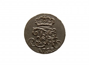 1/24 talara, Fryderyk II Wielki, 1753, mennica Szczecin, ø 19,5 mm