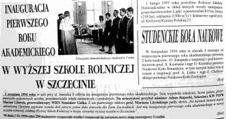 Pierwsza inauguracja roku akademickiego 1954/1955